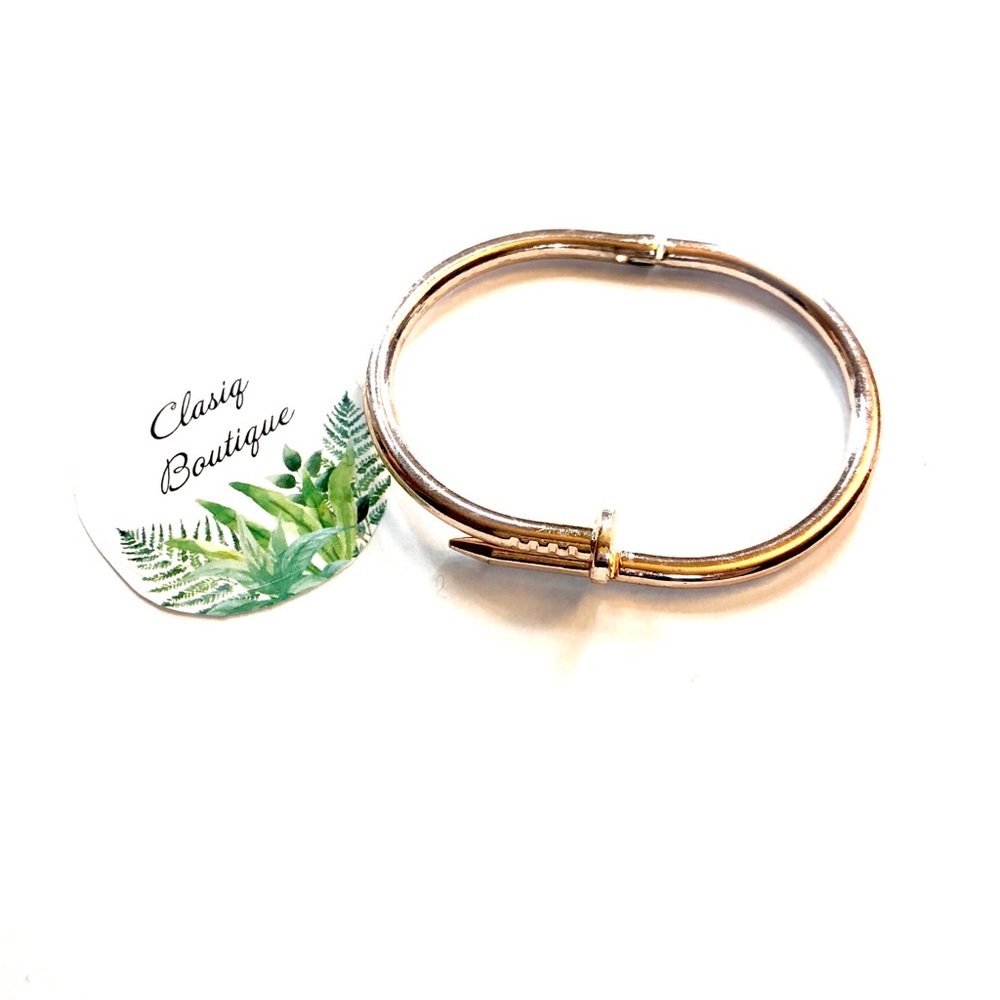 Gold Screw Nail Bracelet